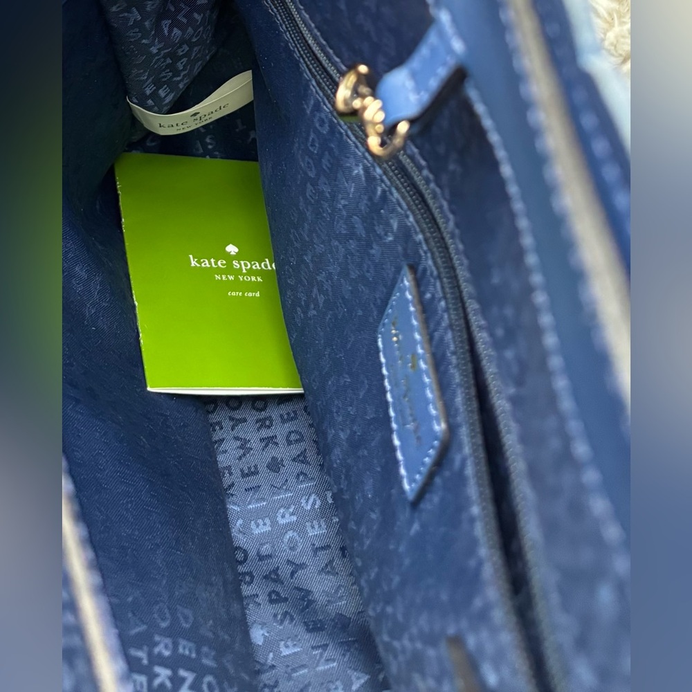 KATE SPADE Linzi Maple Court Blue Hyacinth Satchel; Caitlin St. Adalyn Wallet - Picture 10 of 16